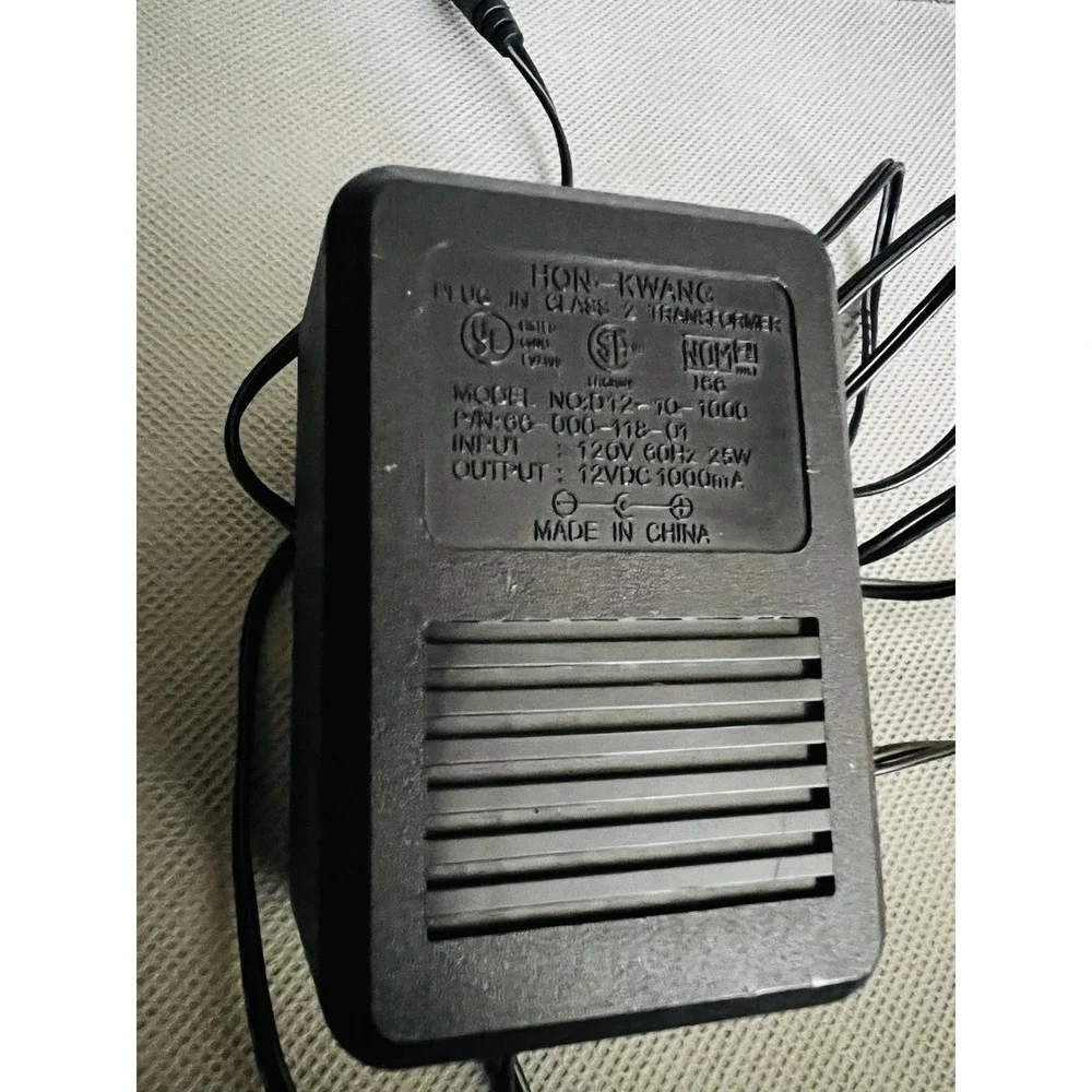 Hon-Kwang Plug in Class 2 Transformer (Genuine, Model D12-10-1000)